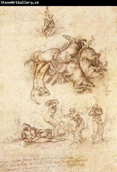 Michelangelo Buonarroti The Fall of Phaeton